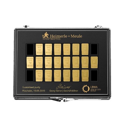 20 x 1 gram zlata (UnityBars) | Heimerle + Meule